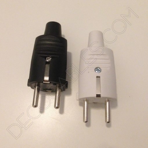 Clavijas macho de goma con toma de tierra