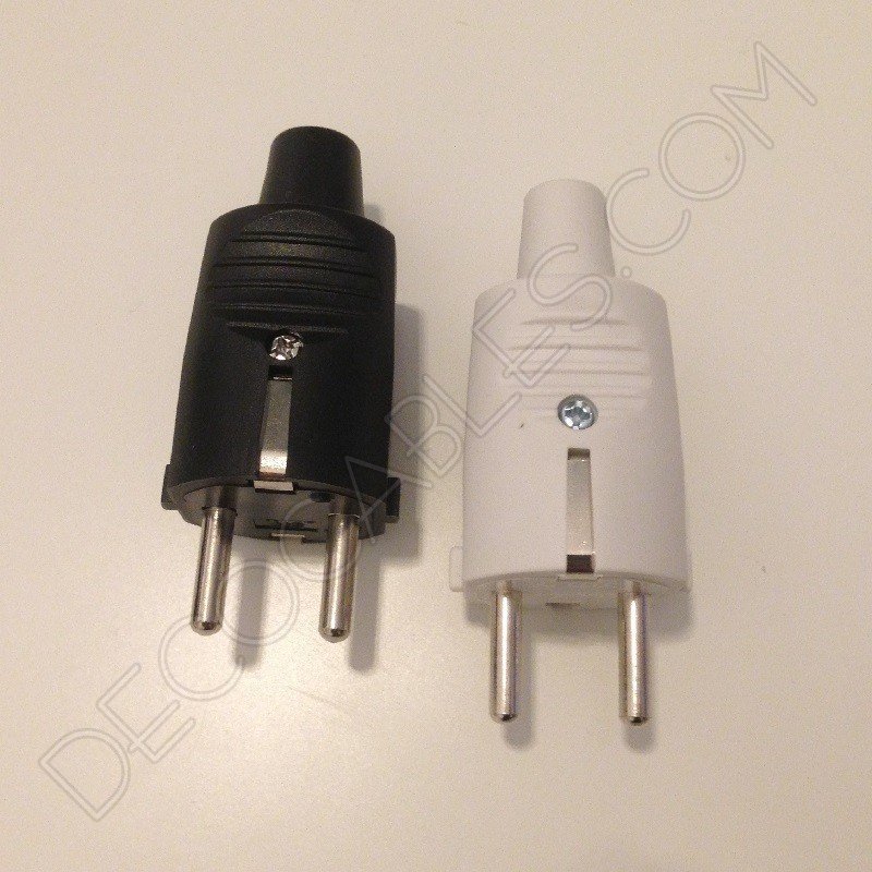 Clavijas macho de goma con toma de tierra Clavijas macho de goma con toma de tierra