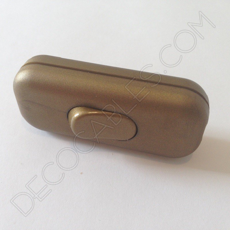 Interruptor de paso para lámparas unipolar en color dorado Interruptor de paso para lámparas unipolar en color dorado