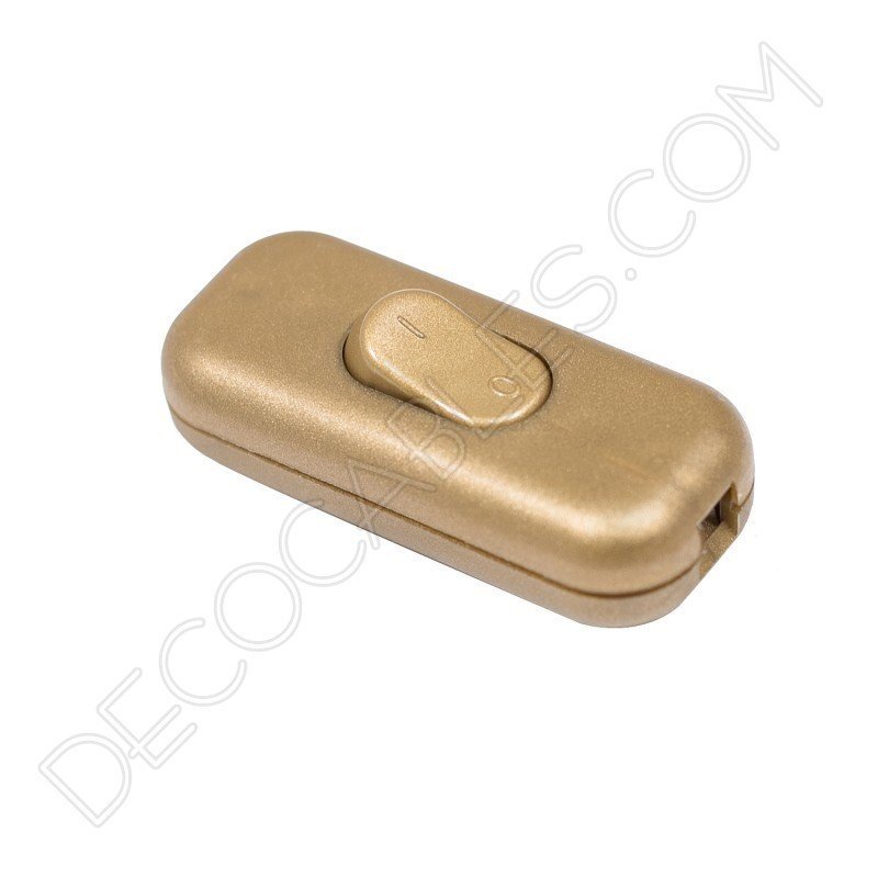 Interruptor de paso para lámparas unipolar en color dorado Interruptor de paso para lámparas unipolar en color dorado