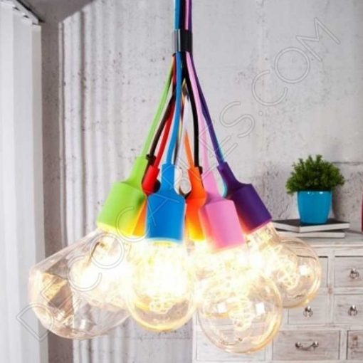 Lámpara colgante de silicona varios colores