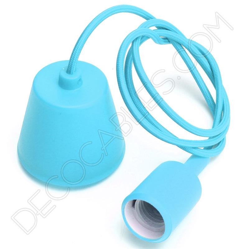 Lámpara colgante de silicona azul turquesa Lámpara colgante de silicona azul turquesa