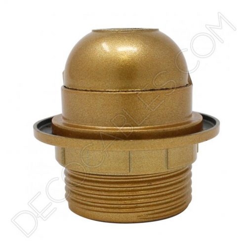 Portalámparas para pantalla E27 (varios colores) 7 Portalámparas plástico de baquelita dorado para pantallas E27