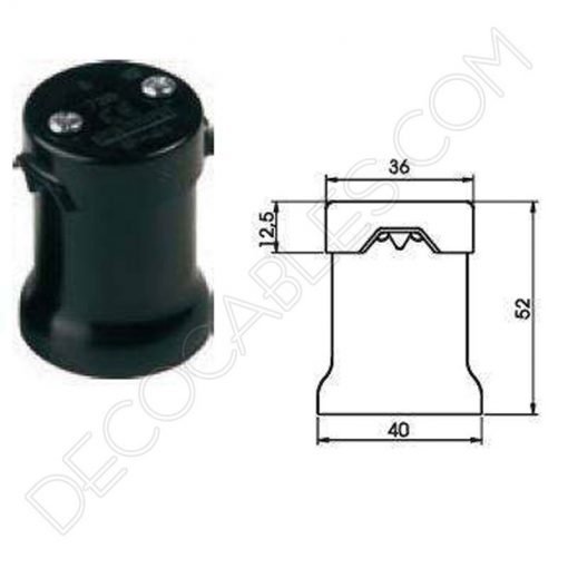 Portalámparas feria para cable paralelo 5 Portalámparas guirnalda E27 para cable plano