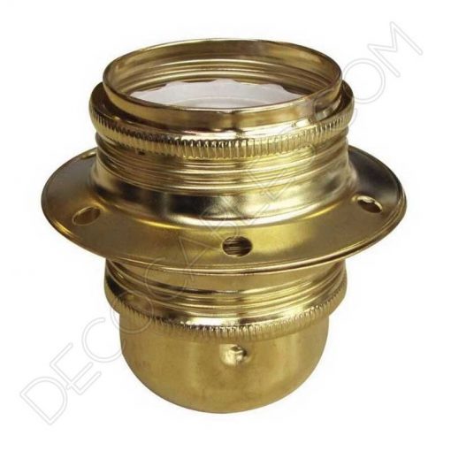 Portalámparas para pantalla metálico dorado