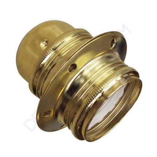 Portalámparas para pantalla metálico dorado