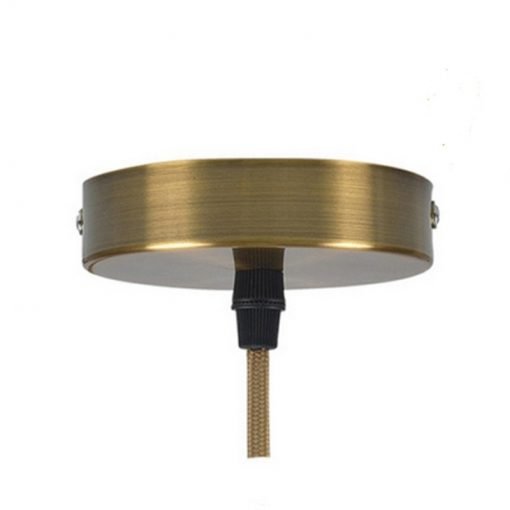 Soporte metálico para lámpara 1 orificio (diámetro 10 cm) 10 Soporte metálico techo lámpara anticuario oscuro