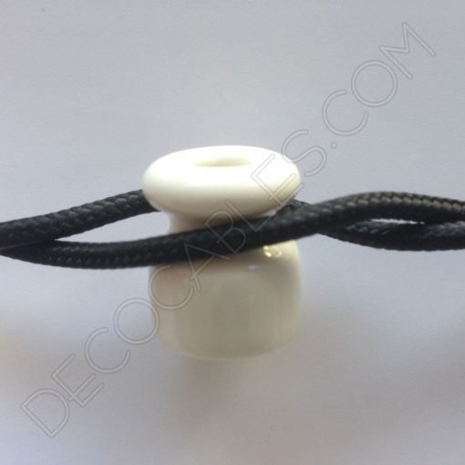 Aislador de porcelana pequeño para cable trenzado (blanco) 4 Aislador de porcelana para cable trenzado