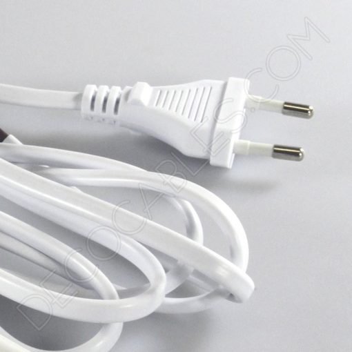 Cable plano con interruptor para lámparas (varios colores) 8 Cableado para lámpara con cable blanco