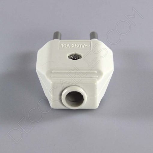 Clavija bipolar macho (varios colores) 5 Clavija macho blanca