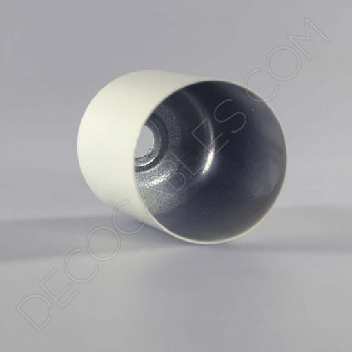 Lámpara araña de 6 brazos (Blanca) 4 Cubre portalamparas exterior metálico decorativo en color blanco