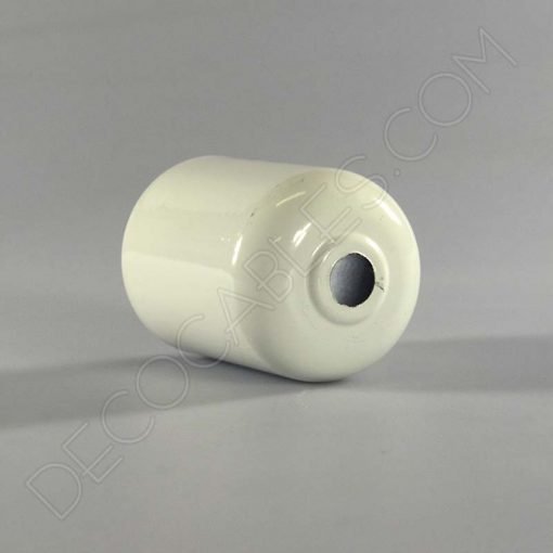Cubre portalámparas (varios colores) 18 Cubre portalamparas exterior metálico decorativo en color blanco