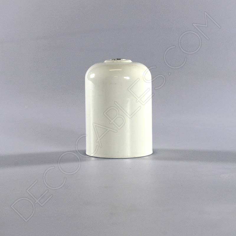 Cubre portalamparas exterior metálico decorativo en color blanco Cubre portalamparas exterior metálico decorativo en color blanco