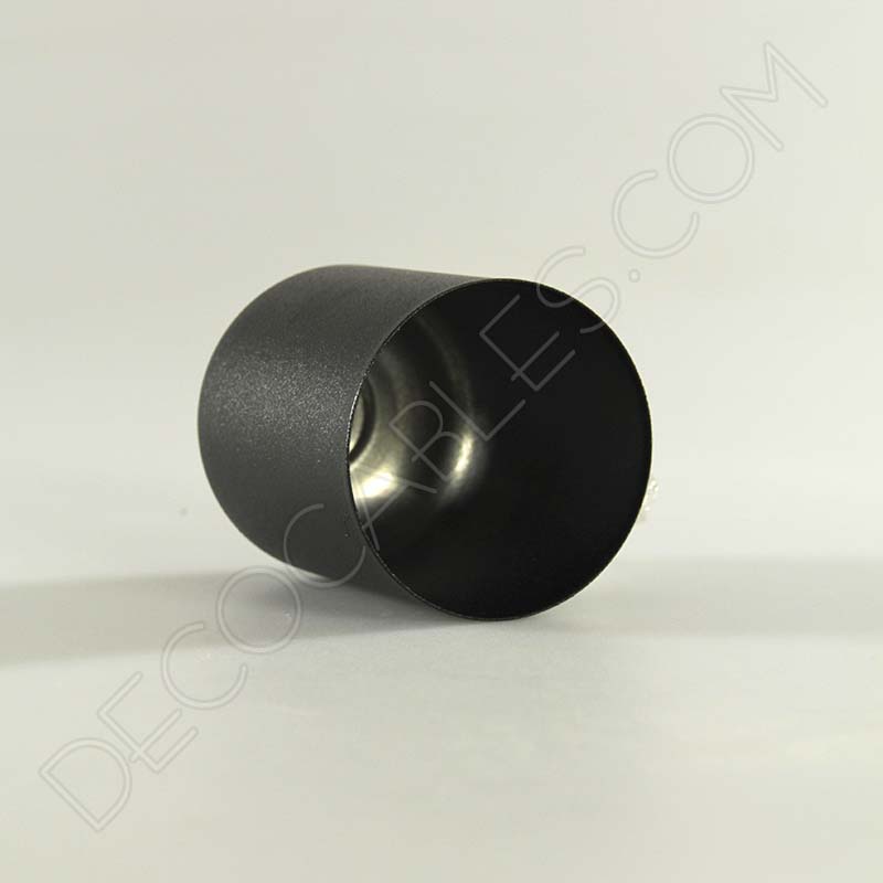 Cubre portalamparas exterior metálico decorativo en color negro Cubre portalamparas exterior metálico decorativo en color negro