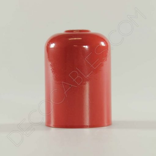 Cubre portalámparas (varios colores) 2 Cubre portalamparas exterior metálico decorativo en color rojo