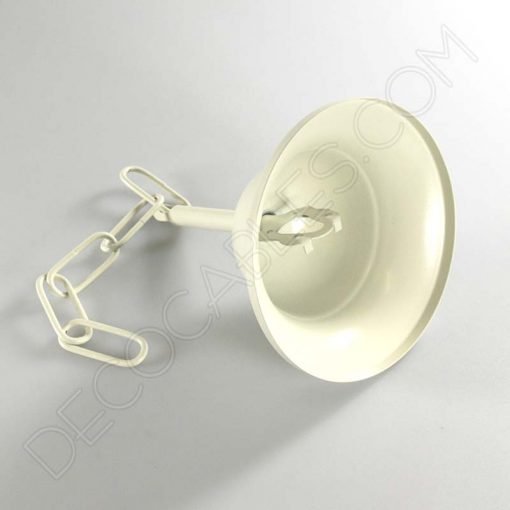 Florón metálico con cadena para lámparas blanco