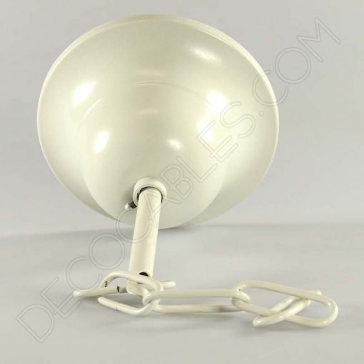Florón metálico con cadena para lámparas blanco