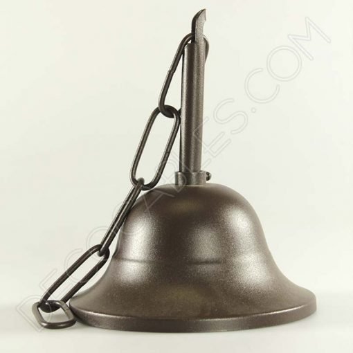 Florón metálico con cadena para lámparas marrón