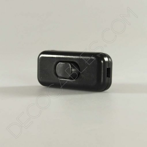 Cable textil con interruptor para lámparas (varios colores) 5 Interruptor de paso para lámparas unipolar en color negro