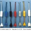 Cable trenzado con interruptor para lámparas (varios colores) 3 Cableado para lámpara con cable trenzado de seda