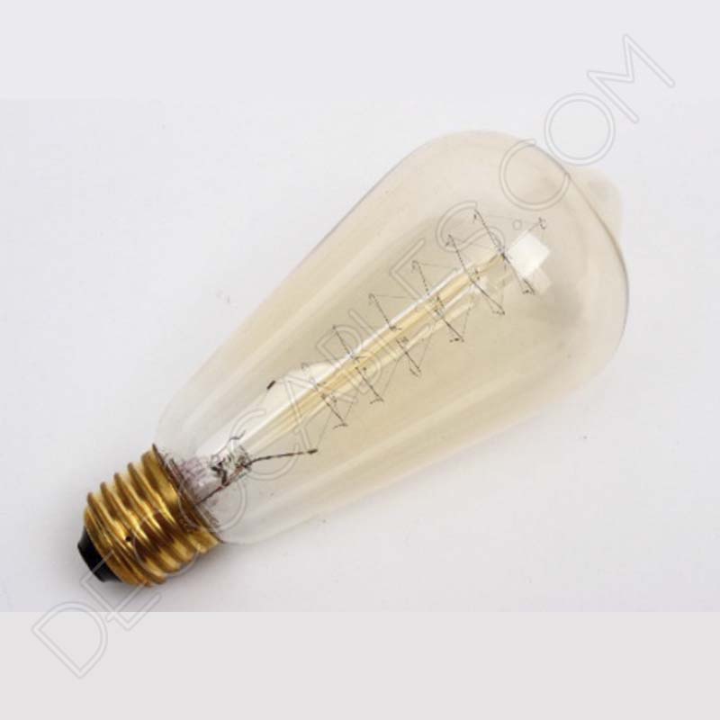 Bombilla Pebetero de filamento de carbono muelle modelo Edison E27 Bombilla Pebetero de filamento de carbono muelle modelo Edison E27