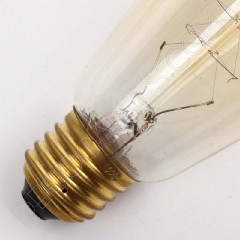 Bombilla Pebetero de filamento de carbono muelle modelo Edison E27 Bombilla Pebetero de filamento de carbono muelle modelo Edison E27