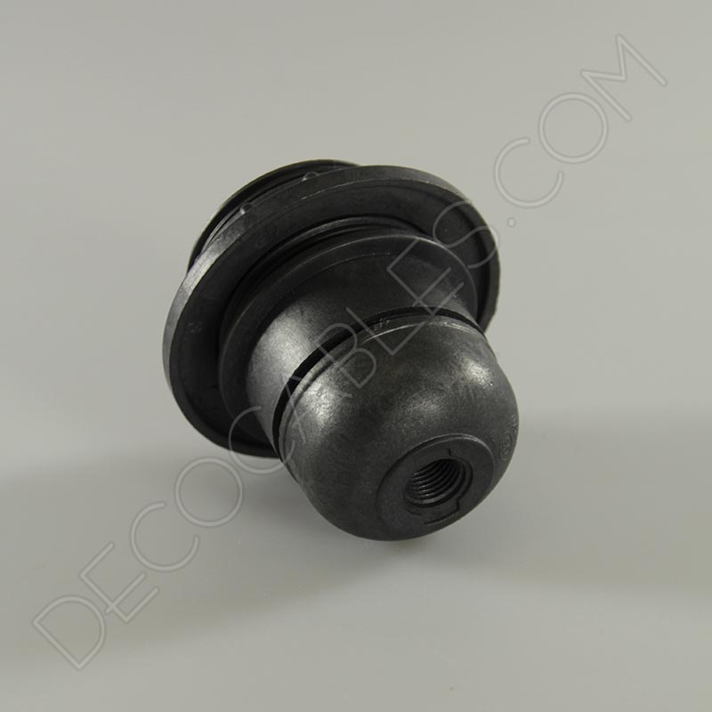 Portalámparas de baquelita para pantallas con arandela en color negro Portalámparas de baquelita para pantallas con arandela en color negro