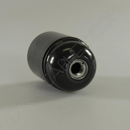 Portalámparas liso E27 (varios colores) 2 Portalámparas de baquelita liso en color negro casquillo E27