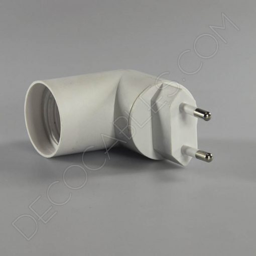 Portalámparas clavija con interruptor 2 Portalámparas con clavija enchufe giratorio e interruptor