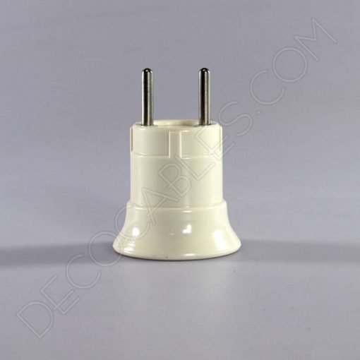 Portalámparas con enchufe blanco