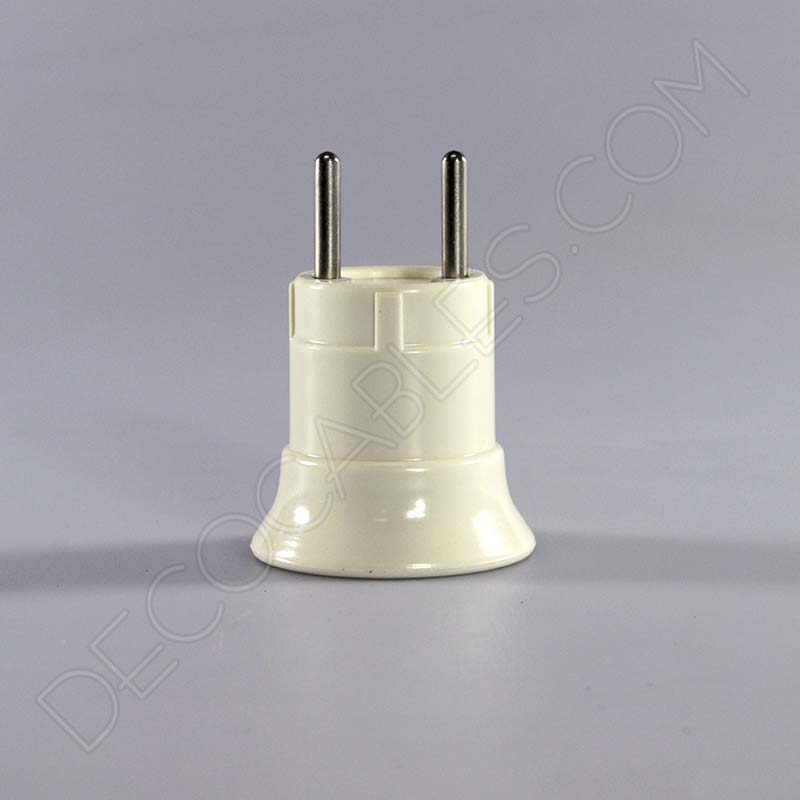 Portalámparas con enchufe blanco Portalámparas con enchufe blanco