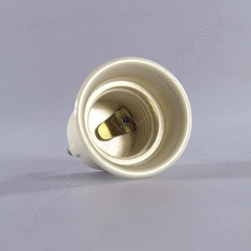 Portalámparas con enchufe blanco