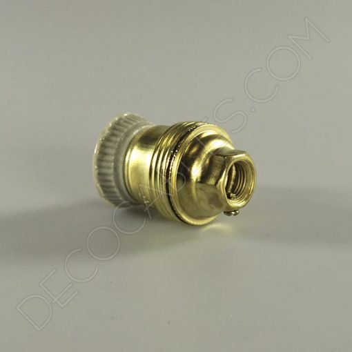 Portalámparas de latón E27 y E14 4 Portalámparas de latón y arandela cerámica E14