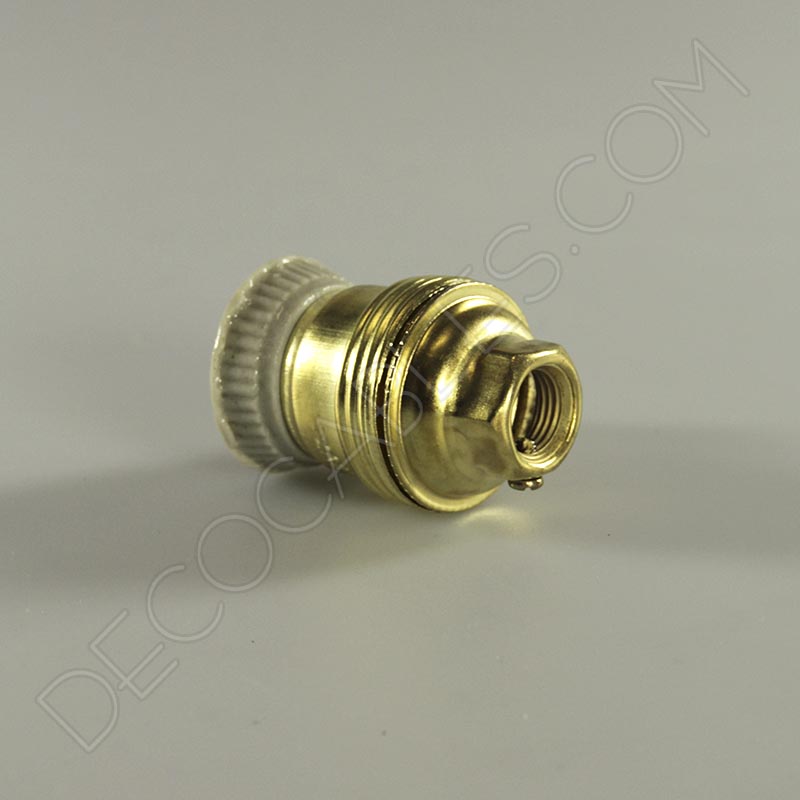 Portalámparas de latón y arandela cerámica E14 Portalámparas de latón y arandela cerámica E14