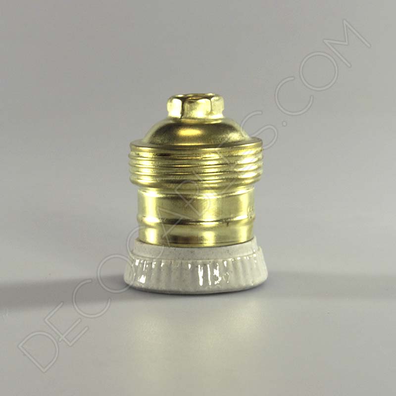 Portalámparas de latón y arandela cerámica E27 Portalámparas de latón y arandela cerámica E27