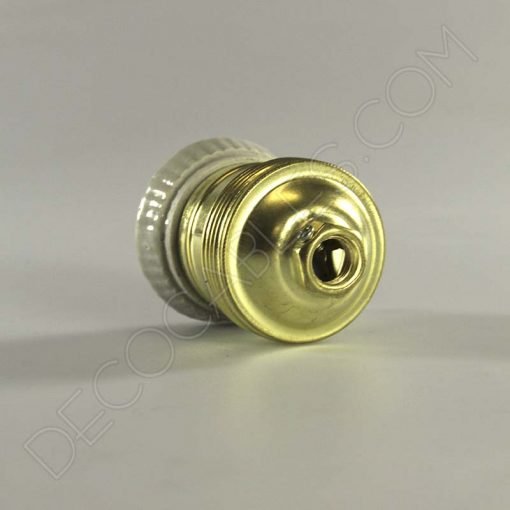 Portalámparas de latón y arandela cerámica E27