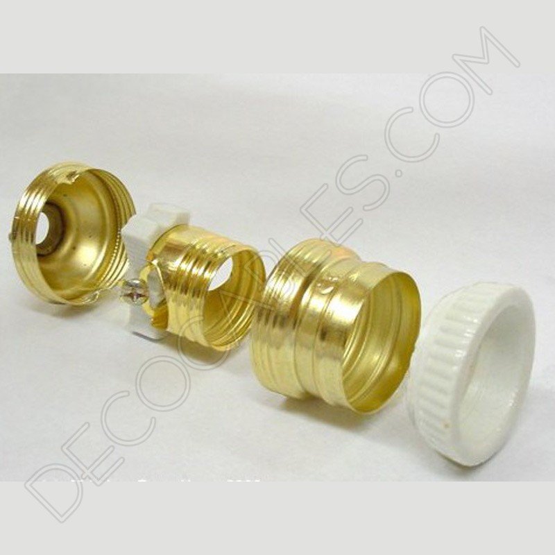 Portalámparas latón con arandela cerámica Portalámparas latón con arandela cerámica