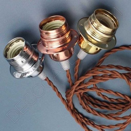 Portalámparas para pantallas metálico en varios colores