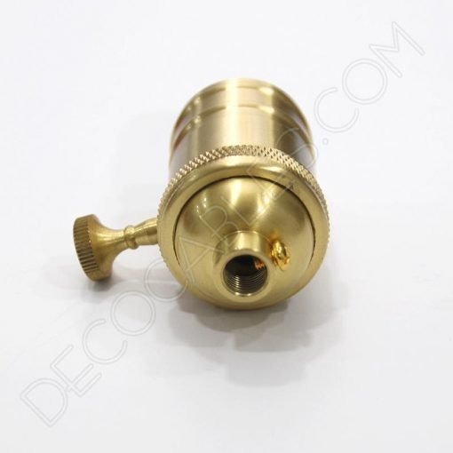 Portalámparas vintage metálico con interruptor 18 Portalámparas estilo vintage con interruptor en color doradoc