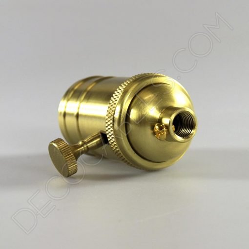 Portalámparas vintage metálico con interruptor 20 Portalámparas estilo vintage con interruptor en color dorado