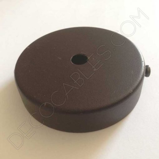 Soporte metálico para lámpara 1 orificio (diámetro 8 cm) 27 Soporte florón de techo para láampara en hierro en color marron