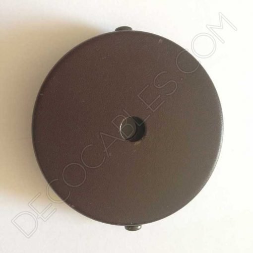 Soporte metálico para lámpara 1 orificio (diámetro 8 cm) 28 Soporte florón de techo para lámpara en hierro en color marron