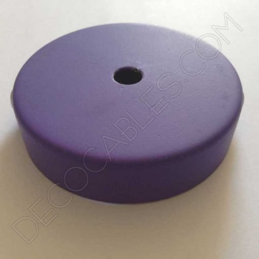 Soporte metálico para lámpara 1 orificio (diámetro 8 cm) 30 Soporte florón de techo para lámpara en hierro en color morado