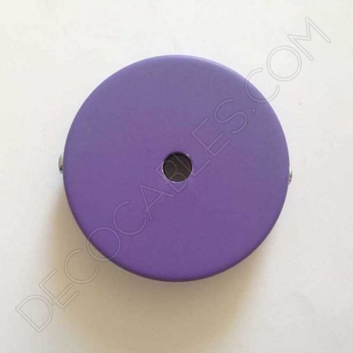 Soporte metálico para lámpara 1 orificio (diámetro 8 cm) 31 Soporte florón de techo para lámpara en hierro en color morado