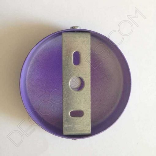 Soporte metálico para lámpara 1 orificio (diámetro 8 cm) 32 Soporte florón de techo para lámpara en hierro en color morado