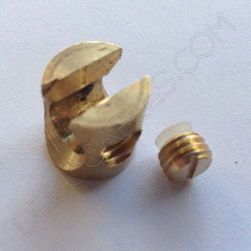 Sujeción de techo para cable dorada Sujeción de techo para cable dorada