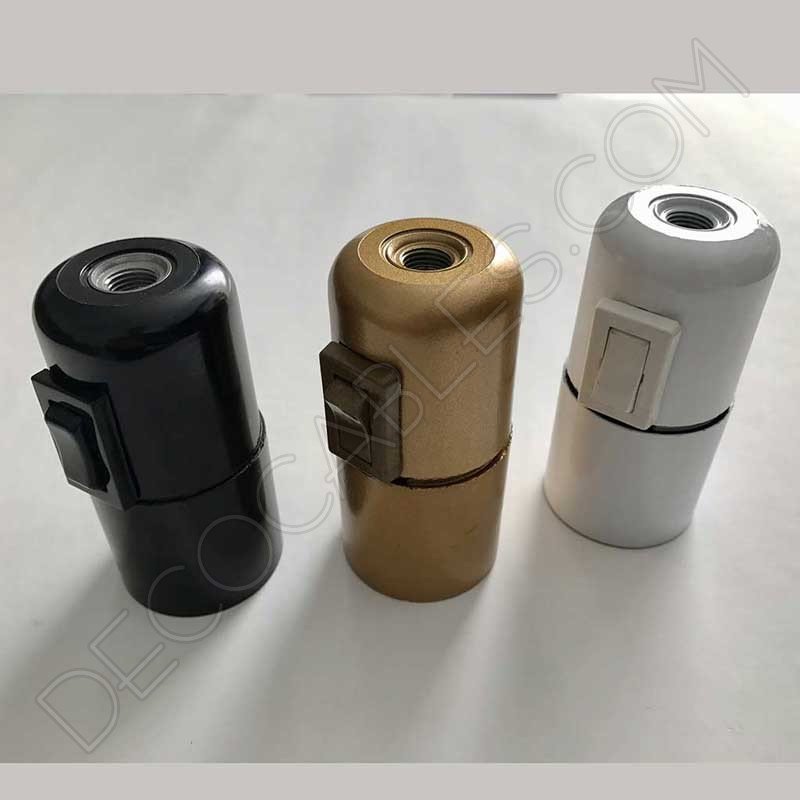 Portalámparas baquelita con interruptor varios colores Portalámparas baquelita con interruptor varios colores