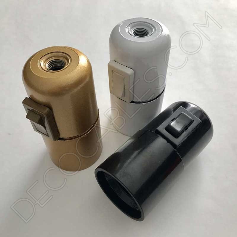 Portalámparas baquelita con interruptor varios colores Portalámparas baquelita con interruptor varios colores