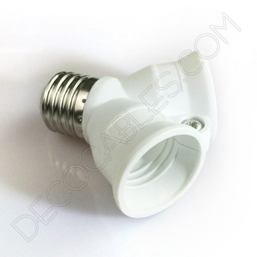 Portalámparas doble casquillo E27 blanco