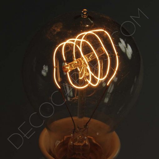 Bombilla de filamento de carbono espiral Edison E27
